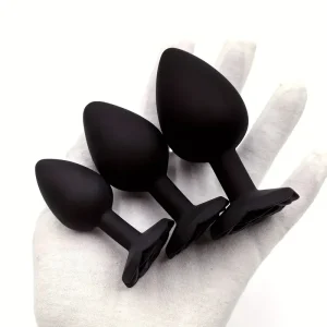 plug anal en silicone noir